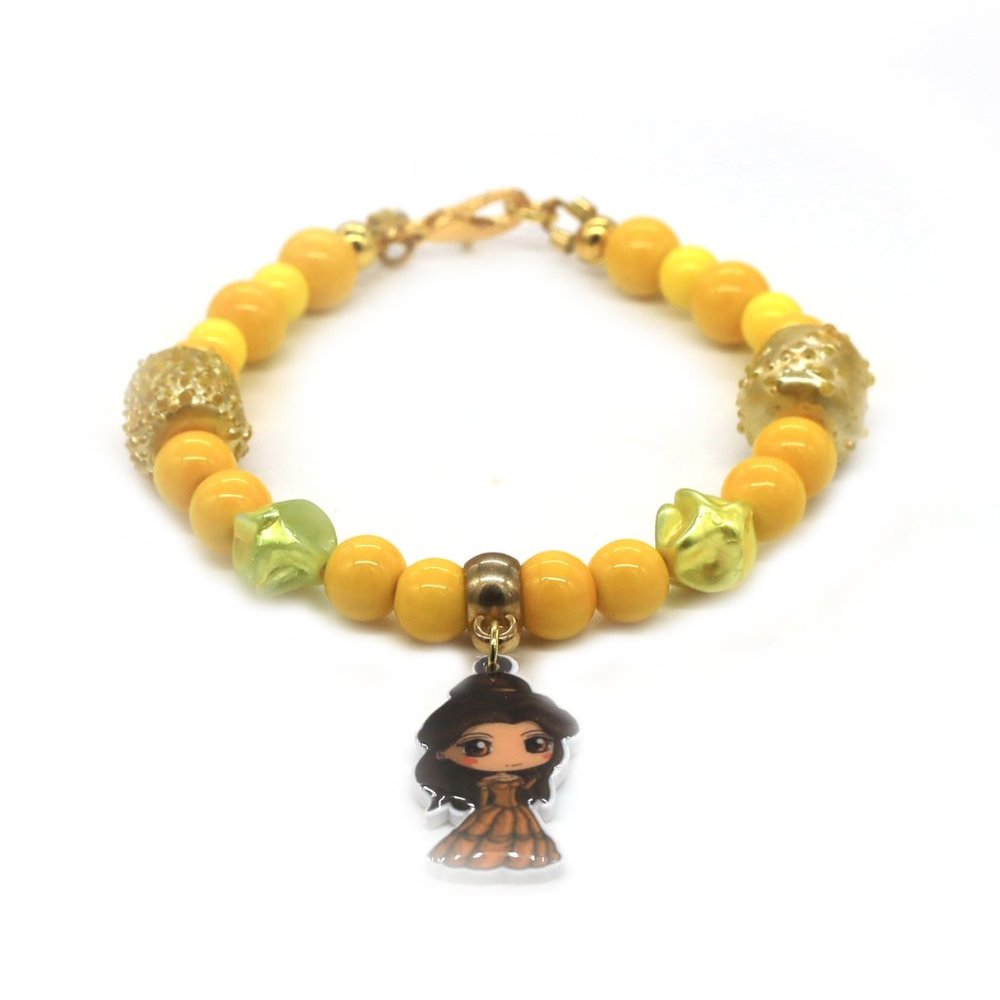 Disney Princess theme bracelet with figurine included.